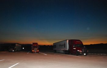 Big trucks sleeping
