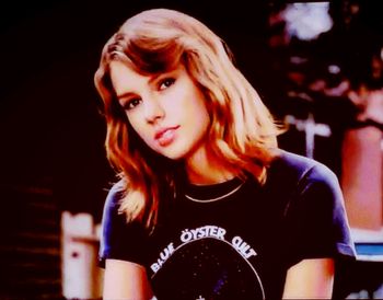 Taylor Swift Modeling a T-shirt a few years back
