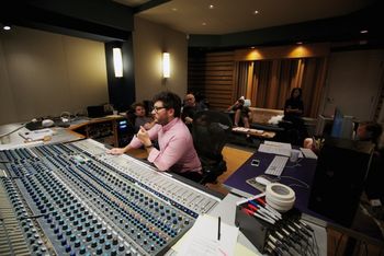 Tracking @ Stratosphere Sound, August 2012, behind the board Photo: Michael Shane
