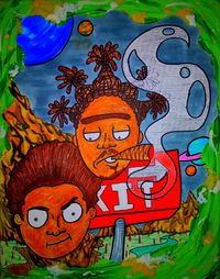 "Rodrick & Shorty" - Canvas Print 12" x 8" , 16" x 20" or 30" x20"