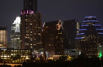 Austin After Dark Looking northeast from Long Center
