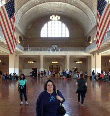 Donna at Ellis Island
