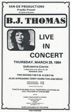 B.J. Thomas Concert 1984
