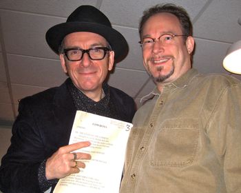 With Elvis Costello for A Prairie Home Companion cinecast
