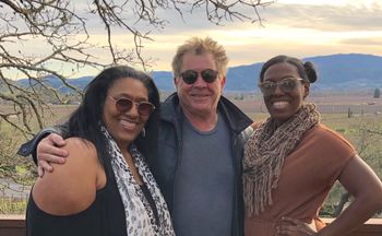 Chana, Pat, Mikaela - Yountville in Background
