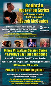 Online Virtual Jam Session Series #1 & 2 - Paddy's Day Tunes/Songs (Package) 