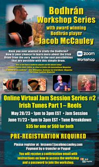  Online Virtual Jam Session Series #2 - Irish Tunes Part 1 - Reels (Session and Breakdown Package) 