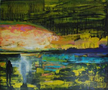 Scorched by the Blistering Sun I  40" X 48"  Oil on panel $4400
