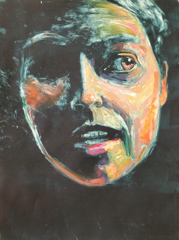 Glazed Gaze    2023  Monotype on BFK Rives  18" X 24"
$800 unframed $1150 framed
