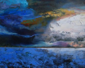 Approaching Storm   40” X 51” Oil & oil bar on birch panel   2021   SOLD

