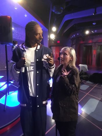 Asking for some production tips from Snoop - lol!
