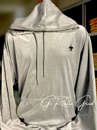 MEN'S VELOUR HOODIE, GRAY