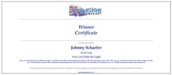 Winner-"Music Aid Best Original Song" 2021 UK Songwriting Contest
