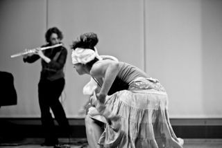 JJ___TO From "Standing on the Hollow" with Tamara Ober, Dancer; November 2012; Photo by Bob Stacke
