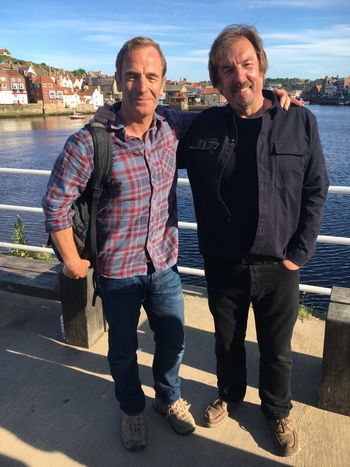 with actor Robson Green for 'The Coast' TV Show
