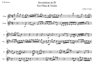 Invention in D for Flute and Violin