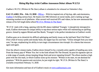 W.I.T.S. Album Press Release - PR Log