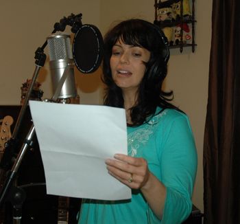 Becky_Singing Becky Thomas working on her album-Sacred Ground
