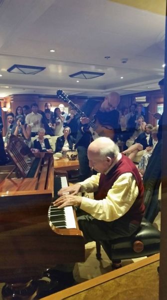 Jamming with George Wein at Newport..

