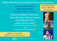 A Virtual Event to Benefit Ben Solotaire, Candidate for City Council