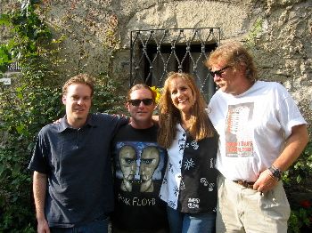 Tamboura @ Monte Bre, Switzerland - 2004 Conor Meehan, Dan Broad, Miss Mary & David Reed catch their breath
