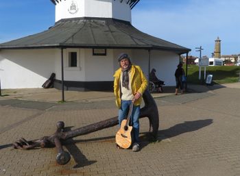 Photo op at the Low Lighthouse on the green hard by old town Harwich.
