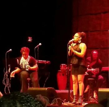 ON THE STAGE AT WORLD CAFE LIVE (DE) SINGING IN SUITE FRANCHON'SSOUL OPREA
