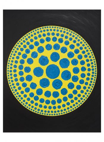 Yellow and Blue, 48" x 60", oil on canvas, 2014, $1,500
