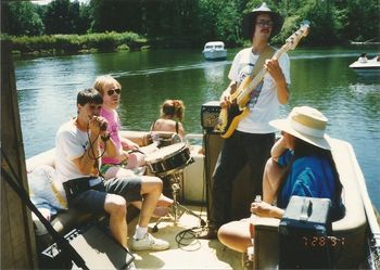 The first Blues Cruise on Oneida Lake in Upstate NY. Mike Petroff on the harp, Mark Tiffault on the snare and TA James on the bass.
