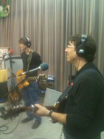 photo On the air visiting WNCW when the "Ideal Road" cd came out. Photo by Clifton Castelloe.
