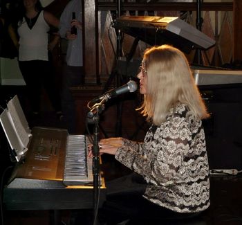 NYE 2015 at the Eagle --  A quiet moment between the bands' sets
