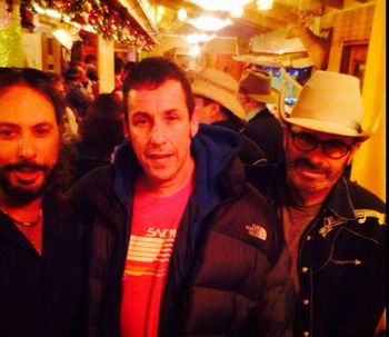 33 "Ridiculous Six" Kick-Off Party Adam Sandler (center) and Sean Healen (right)
