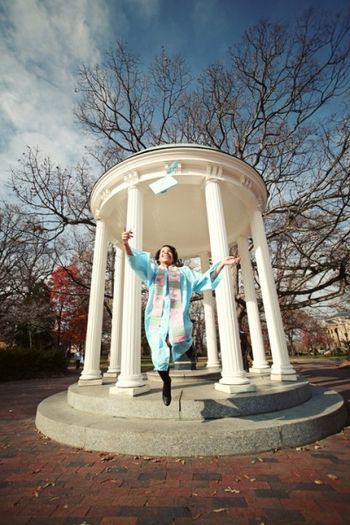 Cierra_UNC_Graduate_Jumping_at_Old_Well
