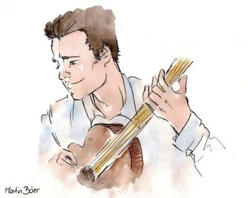 Painting by Martin Boer, drawn during a concert in Germany
