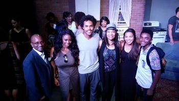 All Smiles! "Raisin" Cast Members Mohirah Hall and Jaden Martin with Elder Owens and Family
