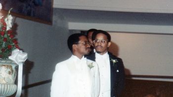 Oscar, Mark, and Groomsmen - November 4, 1984
