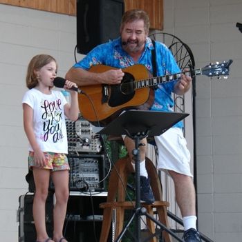 Alayna Johnson sings in Randy's Kimberly Amphitheatre Concert August 3rd, 2014
