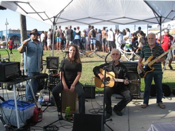 4 Ken Bowie, Shelley Seltzer, Rick Mayock, John Ziegler performing at Venice Beach Festival
