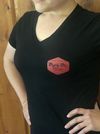 Women's Black V Shirt