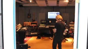Recording Session 4/1/2017_ Bassist Mike Mowen in the Music Lab
