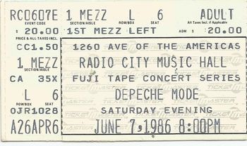 Depeche Mode - 6/7/86
