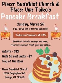 Placer Ume Taiko Pancake Breakfast Fundraiser