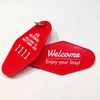 Retro Style Motel Key Ring 4"