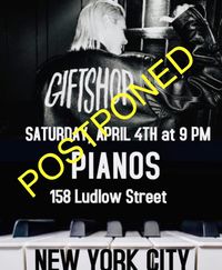 GIFTSHOP at Pianos POSTPONED due to COVID19