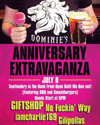 Dominie's Anniversary BBQ begins at 3 PM - music starts at 5 PM 