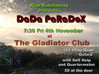 Klub Kakofanney presents Dada Paradox live