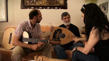 Fernando-Perez-Greek-Project Fernando Perez during a session for Greek Music for Guitar project
