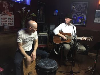 Woodland Park Fundraiser Concert Jonathan Ellinghaus on the cajon!
