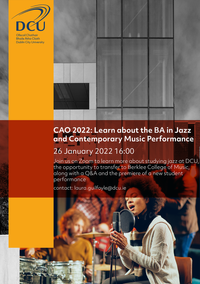 Dublin City University - Learn about the BA in Jazz and Contemporary Music Performance