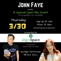 John Faye returns to host Open Mic at align.Space!